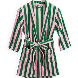 Pink and Green Striped Robe